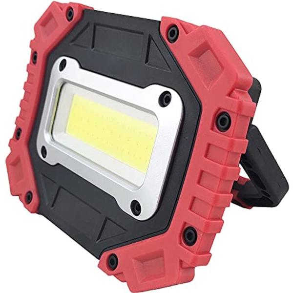 投光器ledライト 単三乾電池式 作業灯ワークライト キャンプ点滅赤い光SOS警告 cob高輝度16...