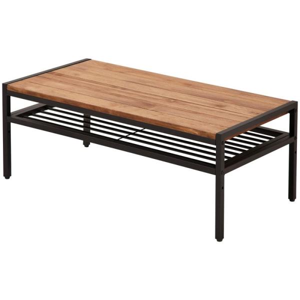 ガーデンガーデン アイアン*ウッド センターテーブル 90cmタイプ 幅90cm×奥行46cm×高さ...