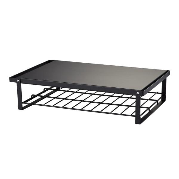 平安伸銅工業 レンジ上ラック マットブラック 幅46cm 奥行29.5cm 高さ11cm 耐荷重10...