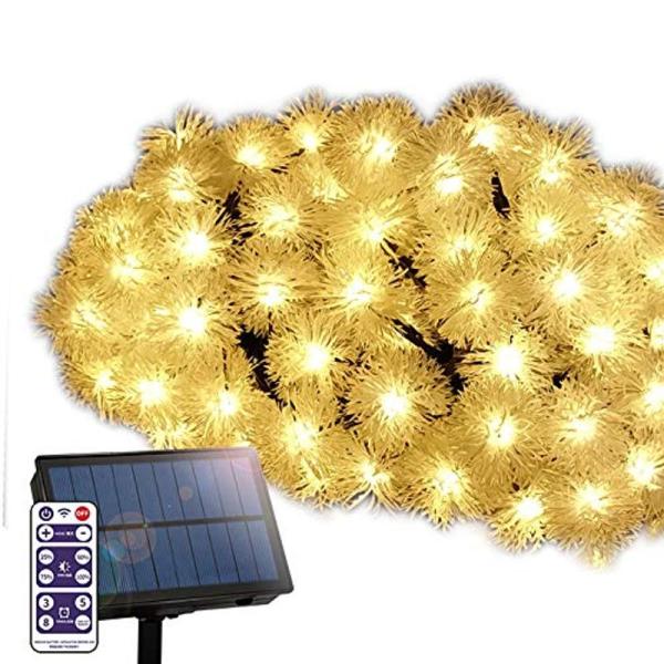 電光ホーム ソーラー LED イルミネーション ストレート スノーボール ライト 8パターン 点灯/...