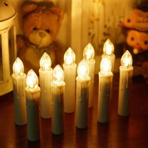 BlueFire LEDキャンドルライト 電池式蝋燭ろうそくイルミネーション 多様機能リモコン タイ...