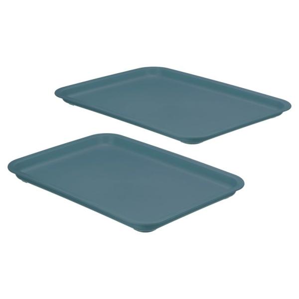 PATIKIL 31 x 23.1 cm ファーストフードトレイ 2個 プラスチック 再利用可能 多...