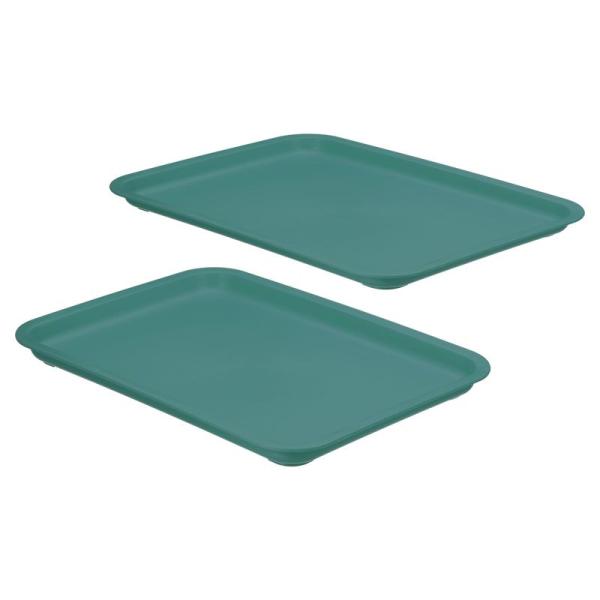 PATIKIL 31 x 23.1 cm ファーストフードトレイ 2個 プラスチック 再利用可能 多...