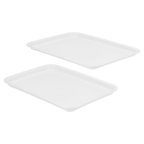 PATIKIL 36.5 x 26.5 cm ファーストフードトレイ 2個 プラスチック 再利用可能...