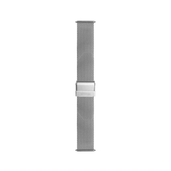 Withings ミラネーゼリストバンド、シルバー、18 mm MILANESE-SILVER-M