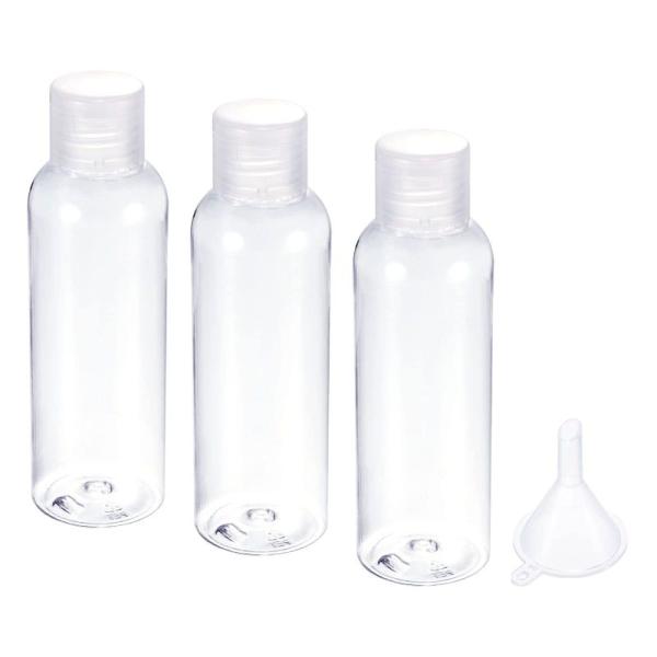 M METERXITY 3個入りのプラスチック製空き絞りボトル - シャンプー用クリアトラベルボトル...