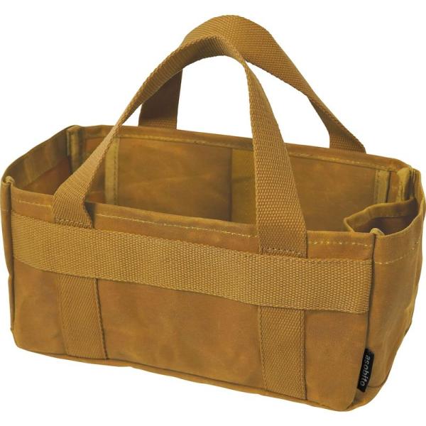 asobito(アソビト) ツールバッグ キャメル 収納ケース 収納バッグ 防水 天然素材100% ...