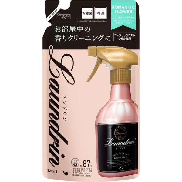 ランドリン ファブリックミスト ロマンティックフラワー 詰め替え 320ml