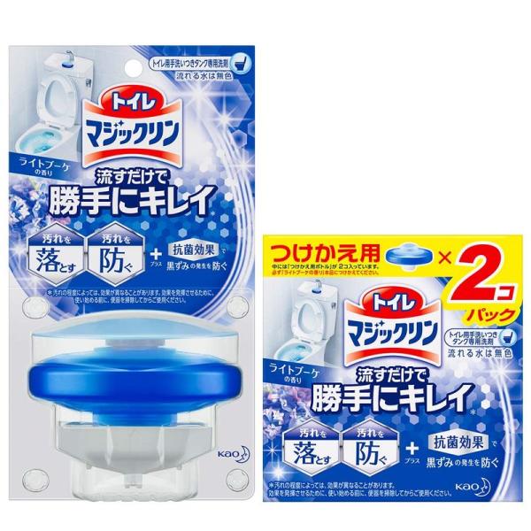 まとめ買いトイレマジックリン トイレ用洗剤 流すだけで勝手にキレイ ブーケの香り 本体+付替用