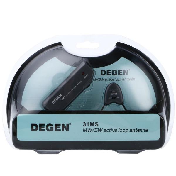 DEGEN 31MS 中波（AM）/短波用高性能アクティブループアンテナ 短波ラジオやAMラジオの受...