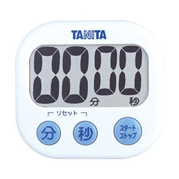 (まとめ) タニタ でか見えタイマー ホワイト TD-384WH 1個 ×5セット