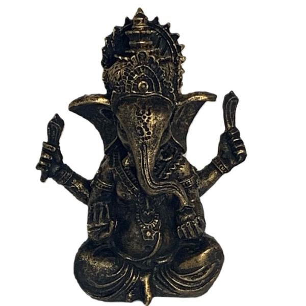 ガネーシャ インドの神様 置物 ゾウ アジアン雑貨 夢をかなえるゾウ のガネーシャ像 銅色 ［DLA...