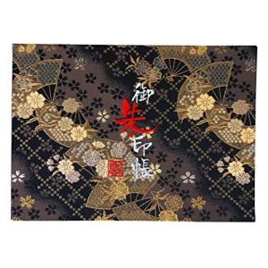 千糸繍院 御朱印帳WL煤扇桜西陣織 金襴装丁/刺繍文字 蛇腹式48ページ 見開き大判 (銀色刺繍文字生成り本文)