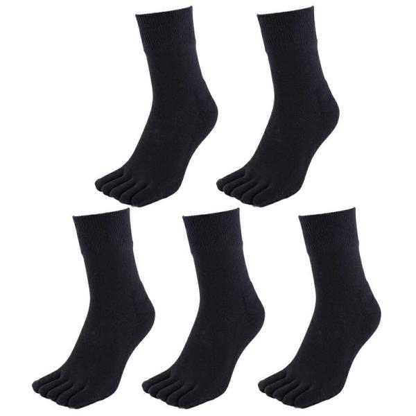 アスカ 5本指ソックス 旭化成 消臭 ROICA使用 メンズ 25-27cm 5足