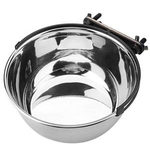 xuuyuu ペット ボウル 犬猫 フードボウル ステンレス製 ペット皿 ぶら下げ式 固定可能 ペット食器 ケージボウル 餌 やり 水やり