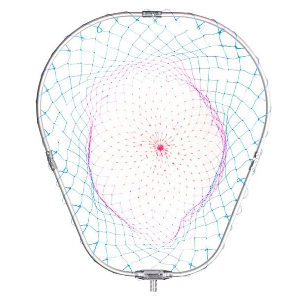 SANLIKE 玉網 大型たも網 アルミオーバル 折りたたみ玉枠 ナイロンネット ランディングネット...