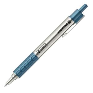 ゼブラ 油性ボールペン ウェットニー 0.7mm ブルー軸 黒インク P-BA100-BL