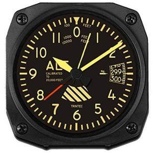 (トリンテック) Trintec 計器パネル Vintage Altimeter (高度計) 目覚し時計 置時計 DM60V