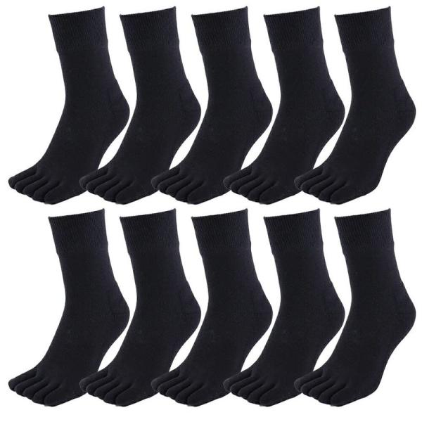 アスカ 5本指ソックス 旭化成 消臭 ROICA使用 メンズ 25-27cm 10足