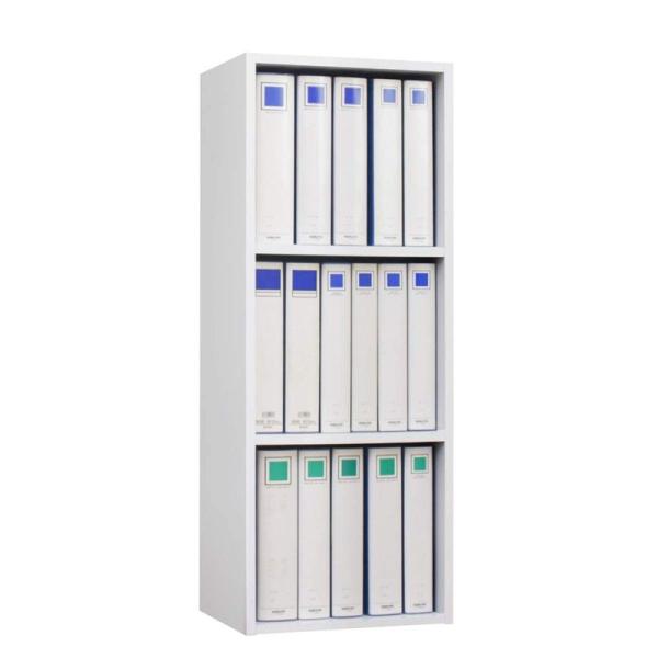 本棚 A4 ファイル 幅40cm オフィス 収納 3段 書類 ラック 雑誌 シンプル おしゃれ (ホ...