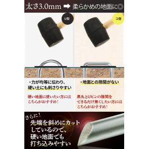 ガーデンナイツUピン杭と黒丸30本セット 直径...の詳細画像3