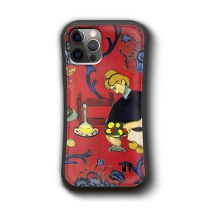 アンリ マティス 赤い部屋 赤のハーモニー グリップケース 衝撃 スマホケース 個性的 ストラップ iPhoneXR