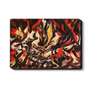 パスポートケース ジャクソン ポロック The Flame カード入れ 名画 絵画 おしゃれ レトロ｜naturemate-online