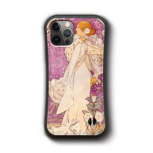 アルフォンス ミュシャ 椿姫 グリップケース 人気 ケース 絵画 個性的 第二世代