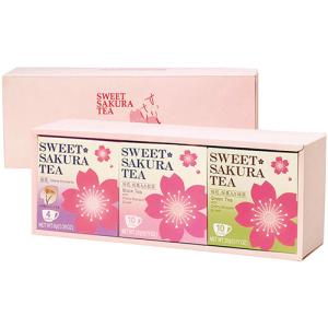 スイートサクラティー 3個ギフトセットさくら茶 桜花 紅茶 緑茶 ティーブティック 日本緑茶センター 桜茶
