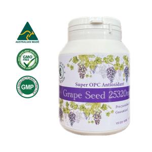 グレープシード OPC 200mg プロアントシアニジン ポリフェノール フリーズドライ製法 GMP認定 サプリメント約100日分 100粒 ケース入り