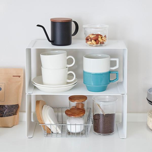 コの字ラック スチール キッチン 収納 スパイスラック tower タワー キッチンスチール コの字...