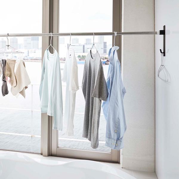 物干し竿 ホルダー マグネット 浴室 室内干し tower タワー マグネットバスルーム物干し竿ホル...