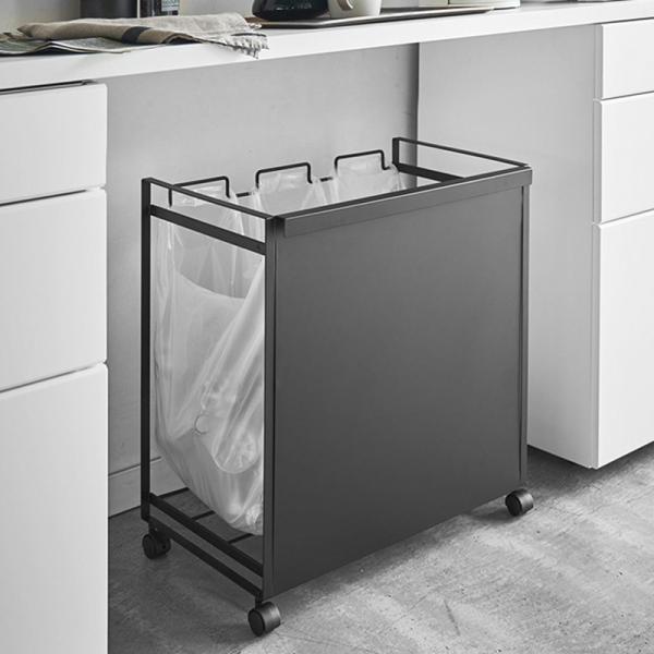 ゴミ 分別 ラック 3分別 キャスター tower タワー 目隠し分別ダストワゴン 3分別