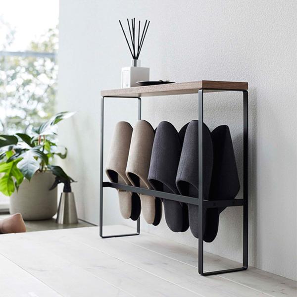 スリッパラック 収納 省スペース おしゃれ 棚 tower タワー 天板付きスリッパラック