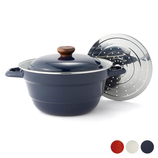 富士ホーロー 両手鍋 おしゃれ かわいい ホーロー IH 万能鍋 FUJIHORO JAPAN フジ...