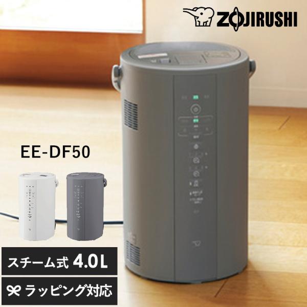 象印 加湿器 ポット型 EE-DE50-HA WA グレー 4L 上部給水 ポット型 広口容器 おす...