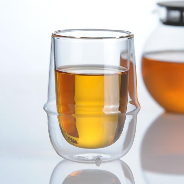 ティーカップ ガラスカップ コップ 耐熱ガラス ダブルウォール KINTO キントー KRONOS ...