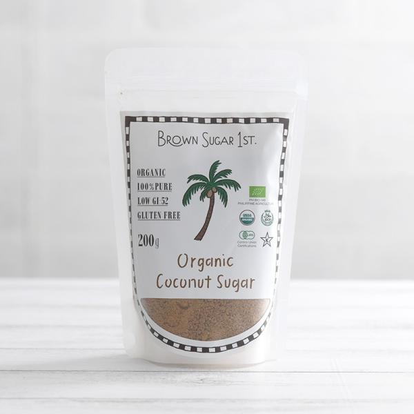 BROWN SUGAR 1ST. 有機ココナッツシュガー 200g スタンドパック オーガニック