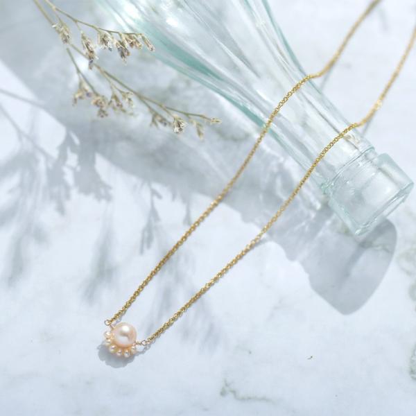 ピンクパール ネックレス レディース 日本製 淡水パール 真珠 かわいい Natully ナチュリー...