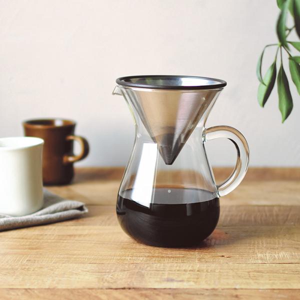 コーヒードリッパー おしゃれ ペーパーレス ステンレス ドリッパー コーヒー フィルター KINTO...