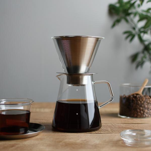 コーヒードリッパー おしゃれ ペーパーレス ステンレス ドリッパー コーヒー フィルター KINTO...