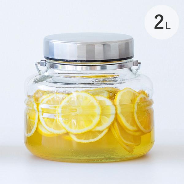 保存瓶 日本製 蓋付 おしゃれ ガラス 保存容器 密閉 ADERIA アデリア MCコンテナー 2L