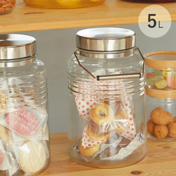 保存瓶 日本製 蓋付 おしゃれ ガラス 保存容器 密閉 ADERIA アデリア MCコンテナー 5L