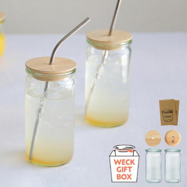 ドリンクボトル ガラス おしゃれ メイソンジャー 保存容器 ジャム瓶 容器 WECK ウェック GI...