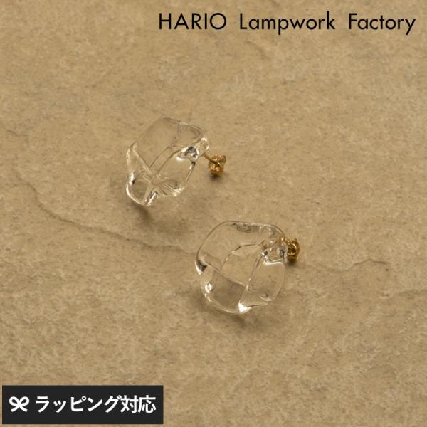 ピアス レディース スタッド ガラス 日本製 ゴールド K10 HARIO Lampwork Fac...