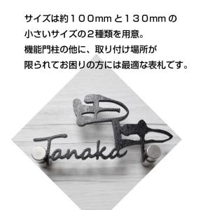 表札 おしゃれ 戸建て ステンレス アイアン ...の詳細画像2