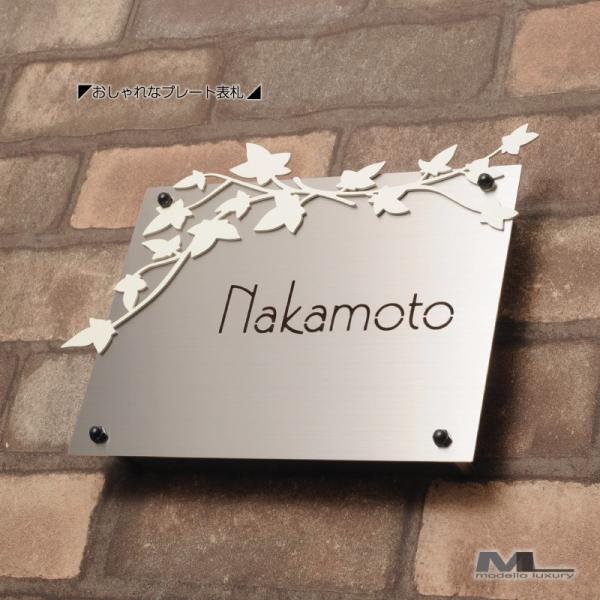 表札 おしゃれ 戸建て ステンレス アイアン ラモードポシェプレート