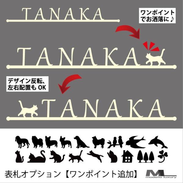 表札オプション ワンポイント追加 単品購入不可