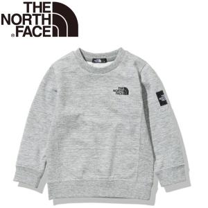 トップス ザ・ノース・フェイス Kid’s SQUARE LOGO CREW(スクエア ロゴ クルー)キッズ 110 ミックスグレー(Z)｜naturum-fashion