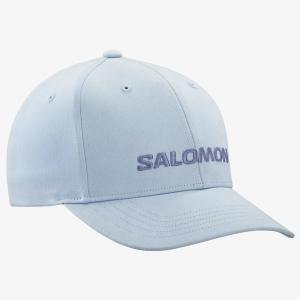 帽子 サロモン SALOMON LOGO CAP(サロモン ロゴ キャップ) FREE C.BLUE/E.MANOR｜naturum-fashion
